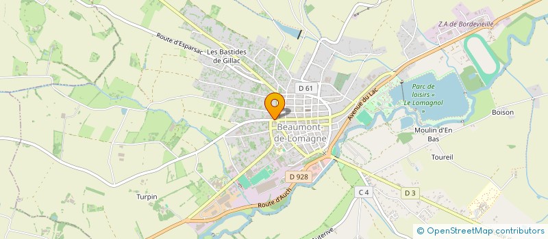 localisation de l'entreprise ISA TRANS à BEAUMONT-DE-LOMAGNE