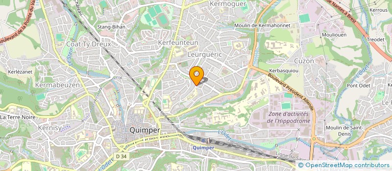 localisation de l'entreprise ISAACNORAMUSIC à QUIMPER
