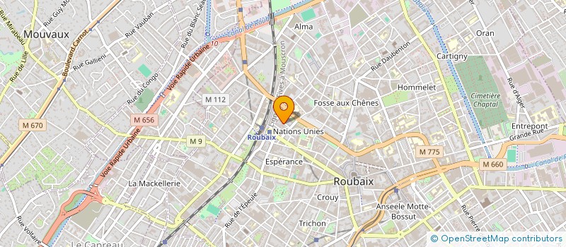 localisation de l'entreprise ISABEAU à ROUBAIX