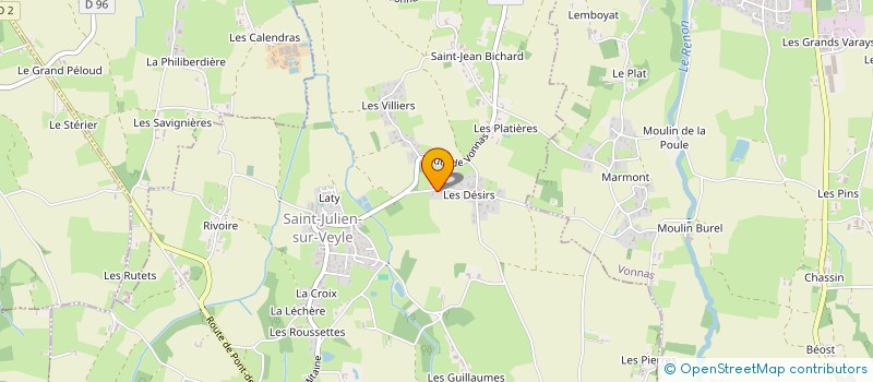 localisation de l'entreprise ISABELLE CARRETTE SOCIETE  SAINT-JULIEN-SUR-VEYLE