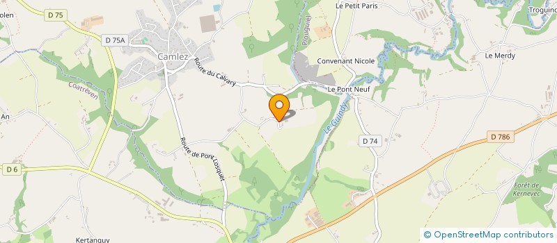 localisation de l'entreprise ISABELLE COIFFURE A DOMICILE  CAMLEZ