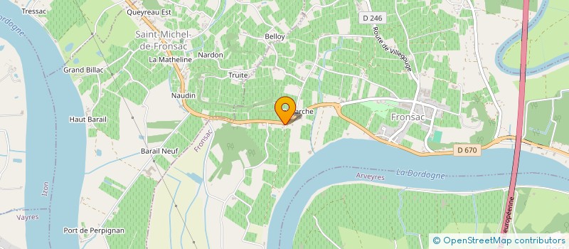 localisation de l'entreprise ISABELLE SAUTANIER-GOUMARD EXPERT-COMPTABLE  FRONSAC