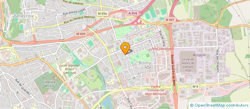 localisation de l'entreprise ISABET  METZ