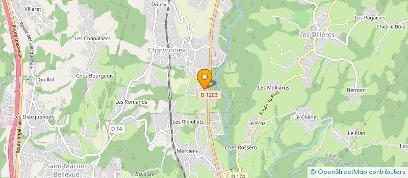 localisation de l'entreprise ISACAR à CHARVONNEX