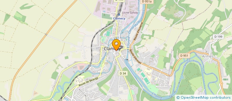 localisation de l'entreprise ISADAULARD à CLAMECY