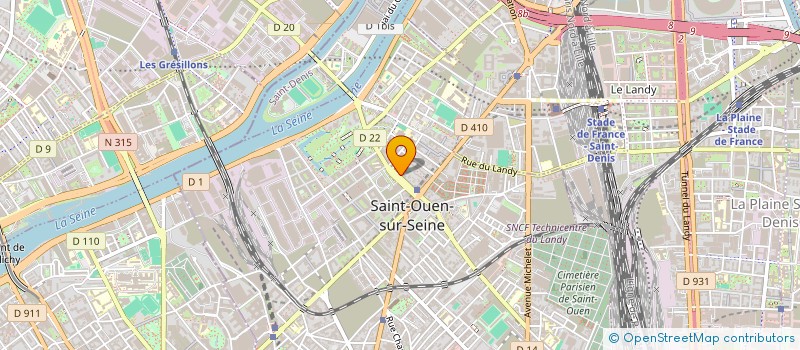 localisation de l'entreprise ISADEL86 à SAINT-OUEN-SUR-SEINE