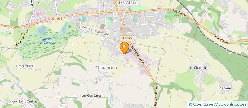localisation de l'entreprise ISADORIN à CHARANCIEU