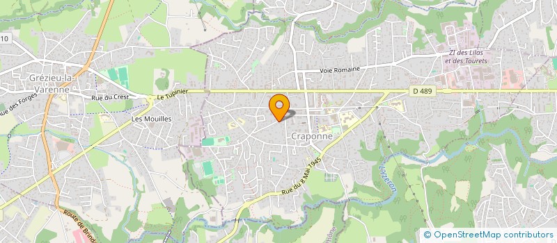 localisation de l'entreprise ISAFLOR  CRAPONNE