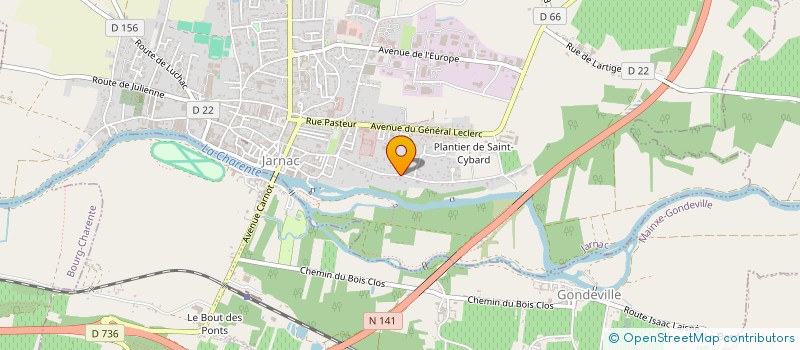 localisation de l'entreprise ISAGASTA à JARNAC
