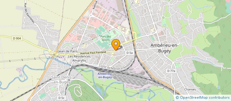 localisation de l'entreprise ISALYNE à AMBERIEU-EN-BUGEY