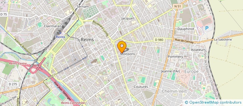 localisation de l'entreprise ISALYS à REIMS
