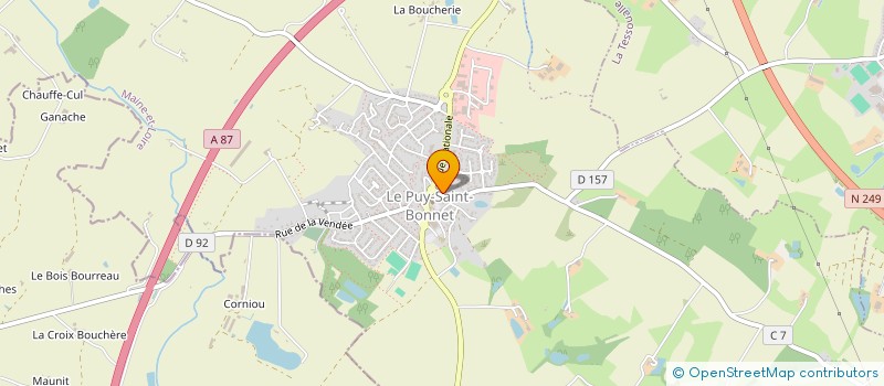 localisation de l'entreprise ISAM à CHOLET