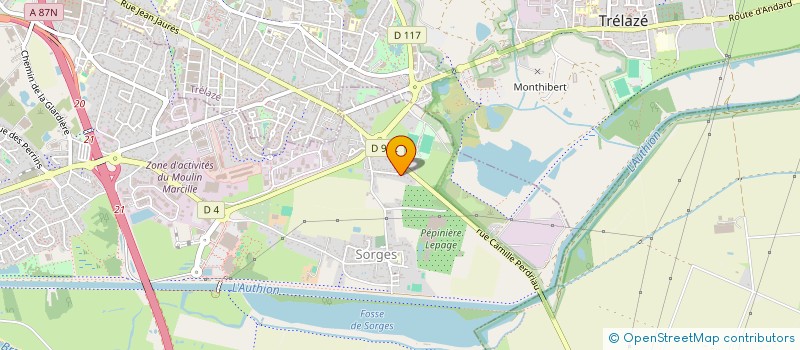 localisation de l'entreprise ISAMA  LES PONTS-DE-CE