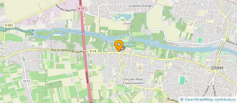 localisation de l'entreprise ISAMBERT SAGESSE à OLIVET