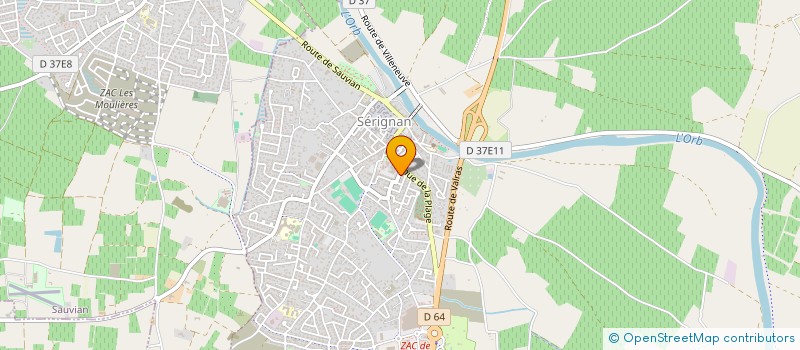 localisation de l'entreprise ISAN THAI  SERIGNAN