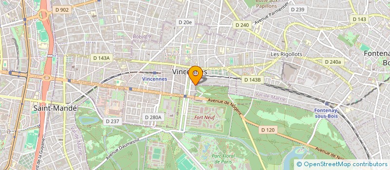 localisation de l'entreprise ISANDRE à VINCENNES