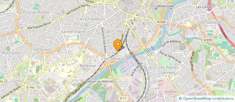 localisation de l'entreprise ISAPHIL à LIMOGES