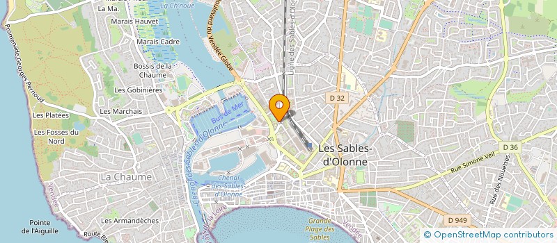 localisation de l'entreprise ISAROMA EQUILIBRE à LES SABLES D'OLONNE
