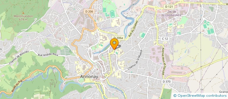 localisation de l'entreprise ISASYL à ANNONAY