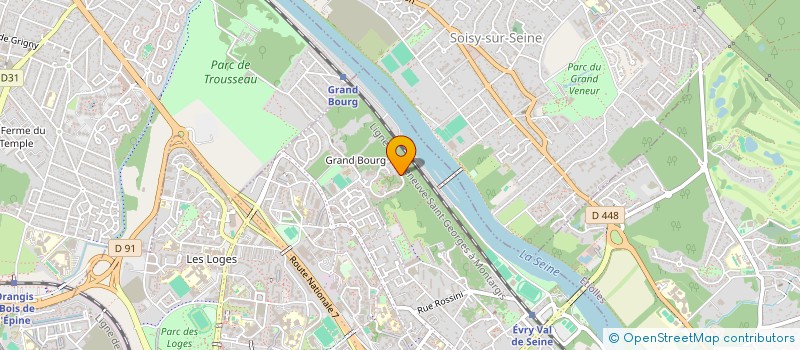 localisation de l'entreprise ISATHYS 91 à EVRY-COURCOURONNES