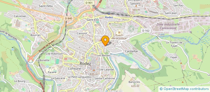 localisation de l'entreprise ISATIS à RODEZ