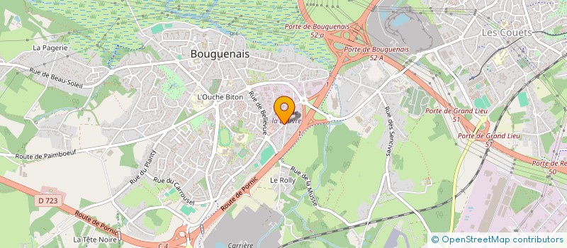 localisation de l'entreprise ISATLANTIQUE à BOUGUENAIS