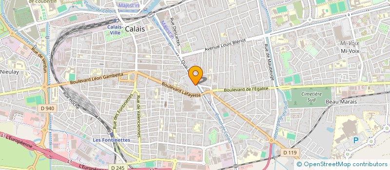 localisation de l'entreprise ISAVINA à CALAIS