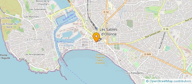 localisation de l'entreprise ISC. à LES SABLES D'OLONNE