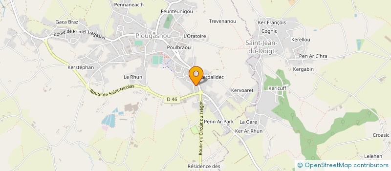 localisation de l'entreprise ISCA  PLOUGASNOU