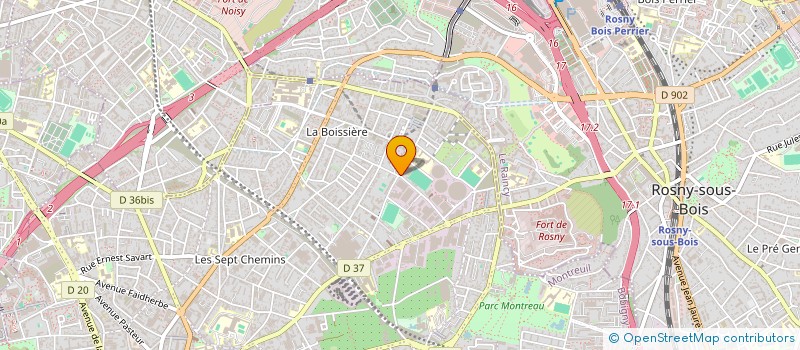 localisation de l'entreprise ISCA à MONTREUIL