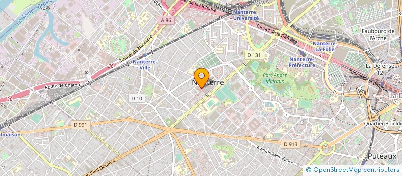 localisation de l'entreprise ISCAN  NANTERRE