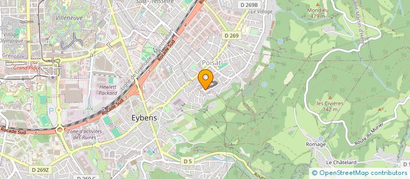 localisation de l'entreprise ISERE AMBULANCES  POISAT