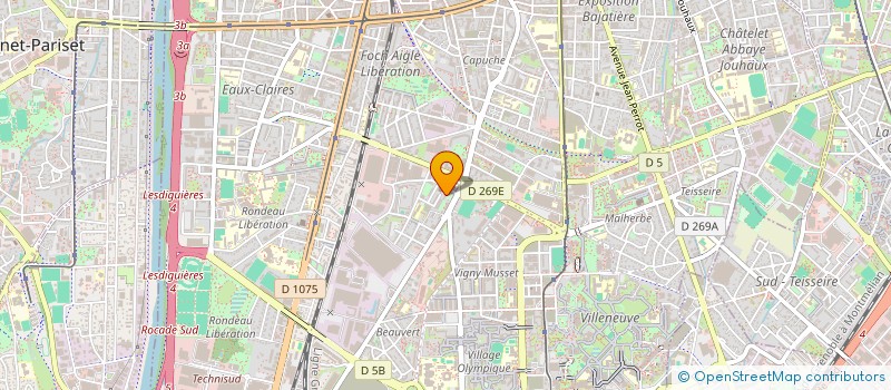 localisation de l'entreprise ISERE AVENTURE à GRENOBLE
