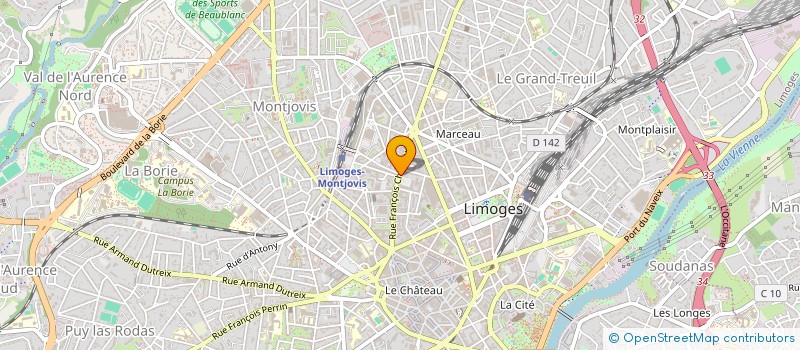 localisation de l'entreprise ISERE BARDAGE à LIMOGES