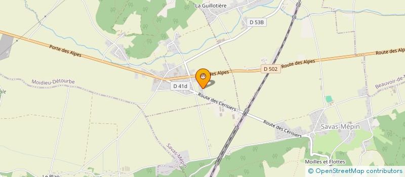 localisation de l'entreprise ISERE CONSTRUCTION BOIS BETON  MOIDIEU-DETOURBE