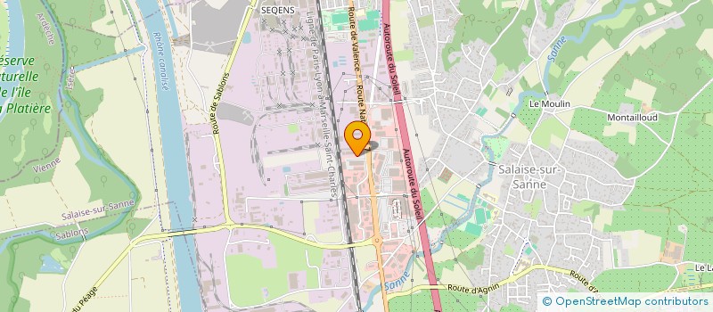 localisation de l'entreprise ISERE DISTRIBUTION à SALAISE-SUR-SANNE