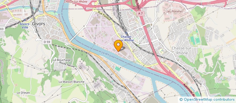 localisation de l'entreprise ISERE ECO CHAUFFAGE  CHASSE-SUR-RHONE