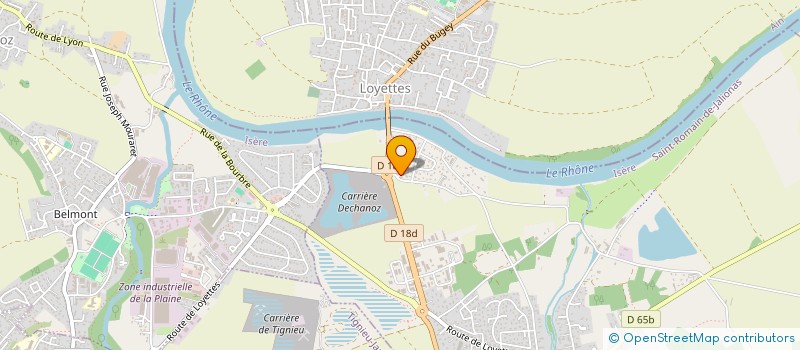 localisation de l'entreprise ISERE ENERGIE  SAINT-ROMAIN-DE-JALIONAS