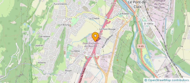 localisation de l'entreprise ISERE ENTRETIEN  CLAIX