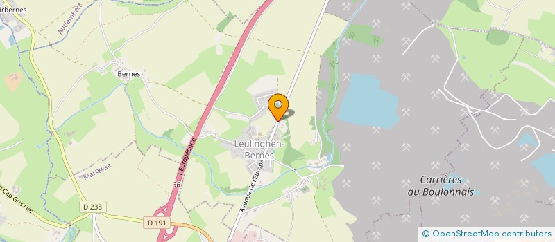 localisation de l'entreprise ISERE NORD GRANULATS à LEULINGHEN-BERNES