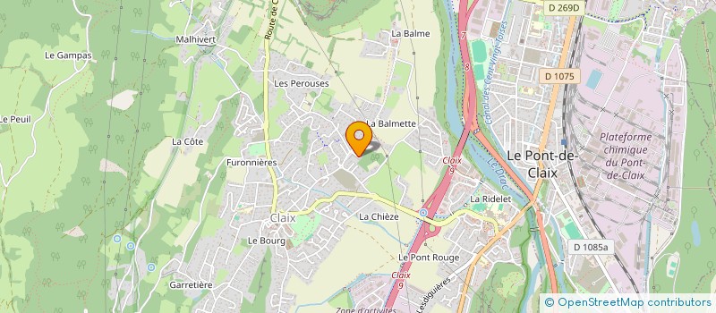 localisation de l'entreprise ISERE PREMIERS SECOURS ET SAUVETAGE AQUATIQUE  CLAIX