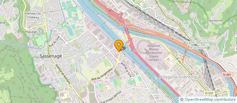 localisation de l'entreprise ISERLOC  SASSENAGE