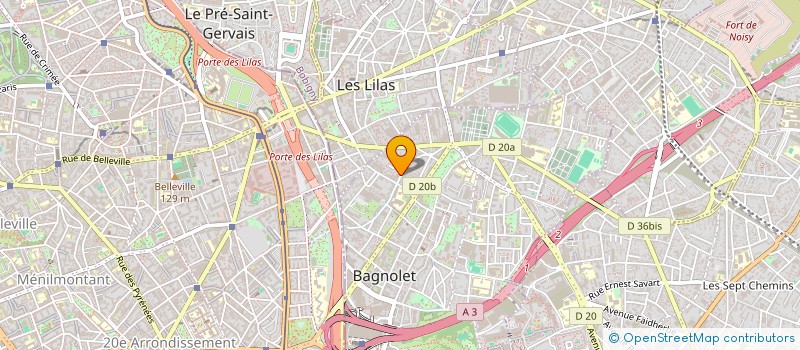 localisation de l'entreprise ISF IMMO à BAGNOLET