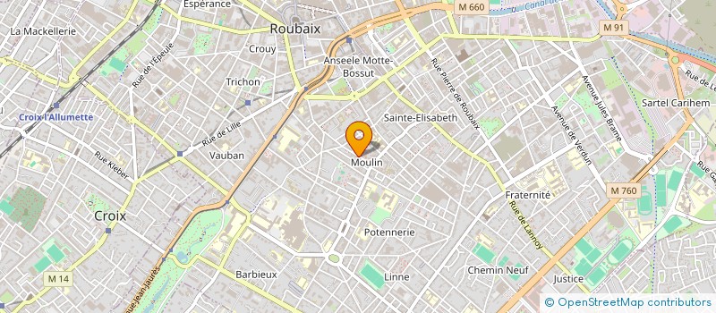 localisation de l'entreprise ISH INVEST  ROUBAIX