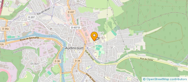 localisation de l'entreprise ISICAD à AUDINCOURT