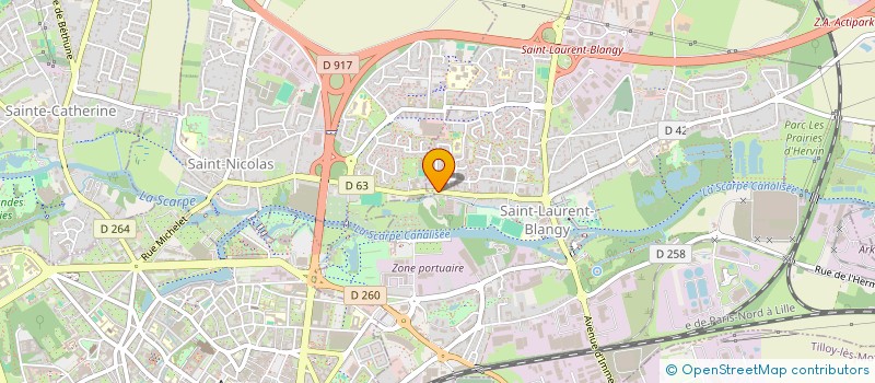 localisation de l'entreprise ISIDEV  SAINT-LAURENT-BLANGY