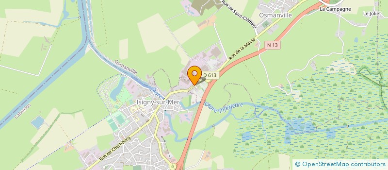 localisation de l'entreprise ISIGNY SAINTE-MERE  ISIGNY-SUR-MER