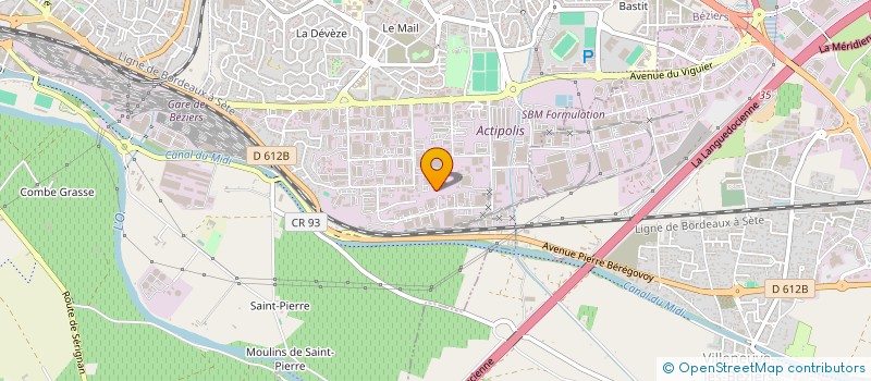 localisation de l'entreprise ISIK  BEZIERS