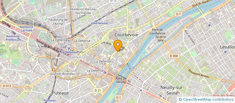 localisation de l'entreprise ISIOM CONSEIL à COURBEVOIE