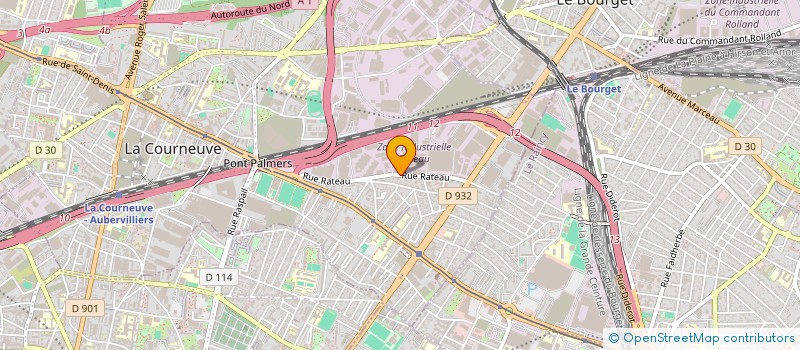 localisation de l'entreprise ISIPRINT à LA COURNEUVE